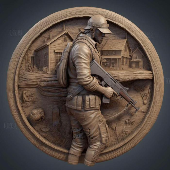 pubg 3d model 3 3d stl модель для ЧПУ